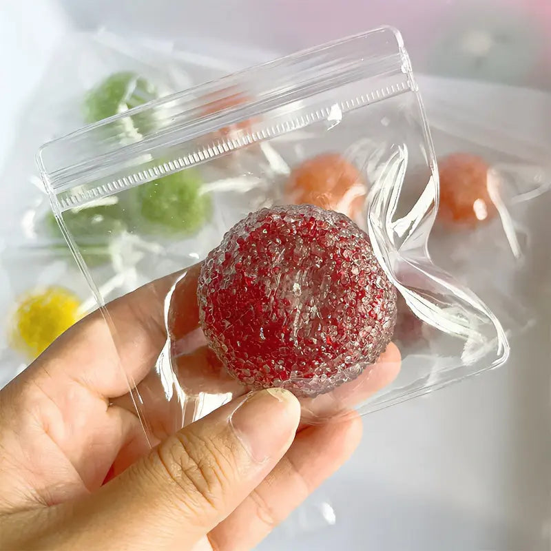 Handcrafted Crystal Mochi Ball - Stress Relief Toy for Relaxation and Fun