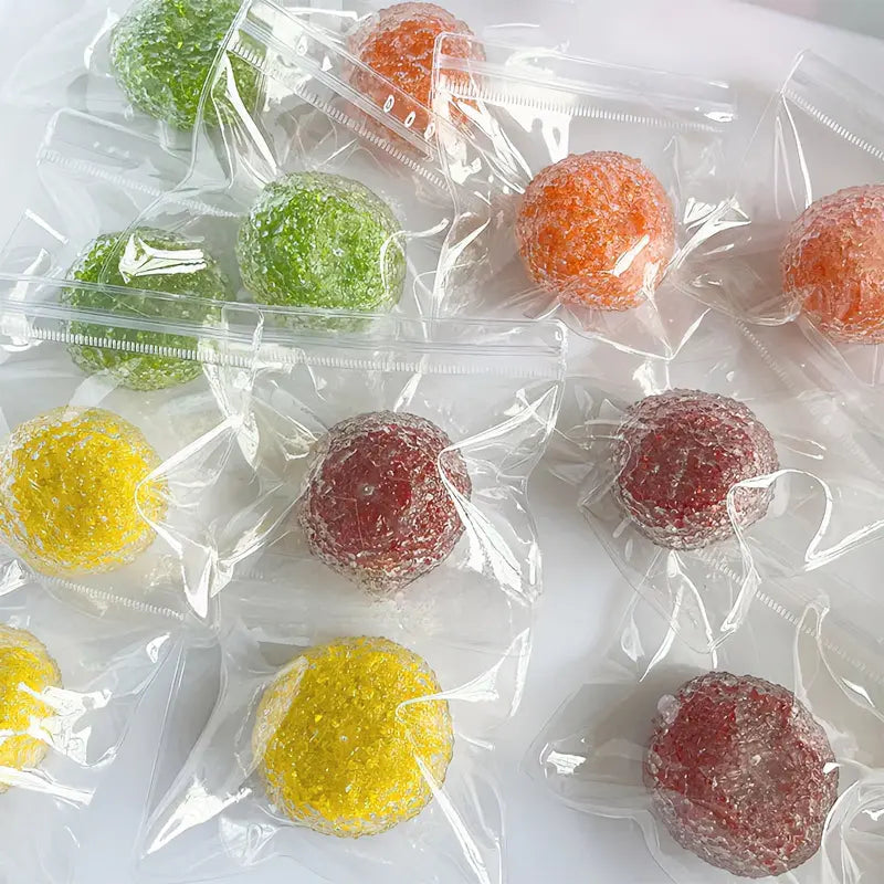 Handcrafted Crystal Mochi Ball - Stress Relief Toy for Relaxation and Fun
