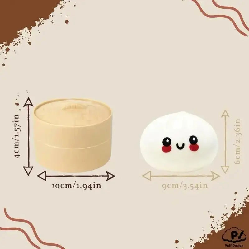 Mystery Glitter Dumpling Squishy - Soft Stress Relief Squeeze Toy with Box, Perfect for Decompression Fun!