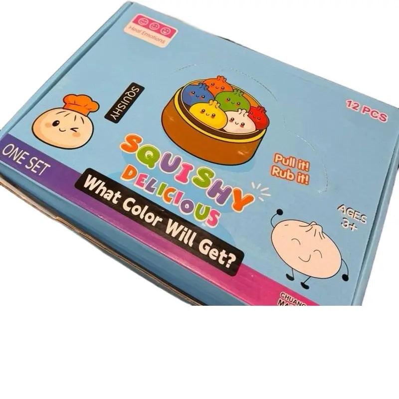 Mini Squishy Dumplings FULL CASE 12Ct - Adorable Food-Themed Toys for Adults and Kids