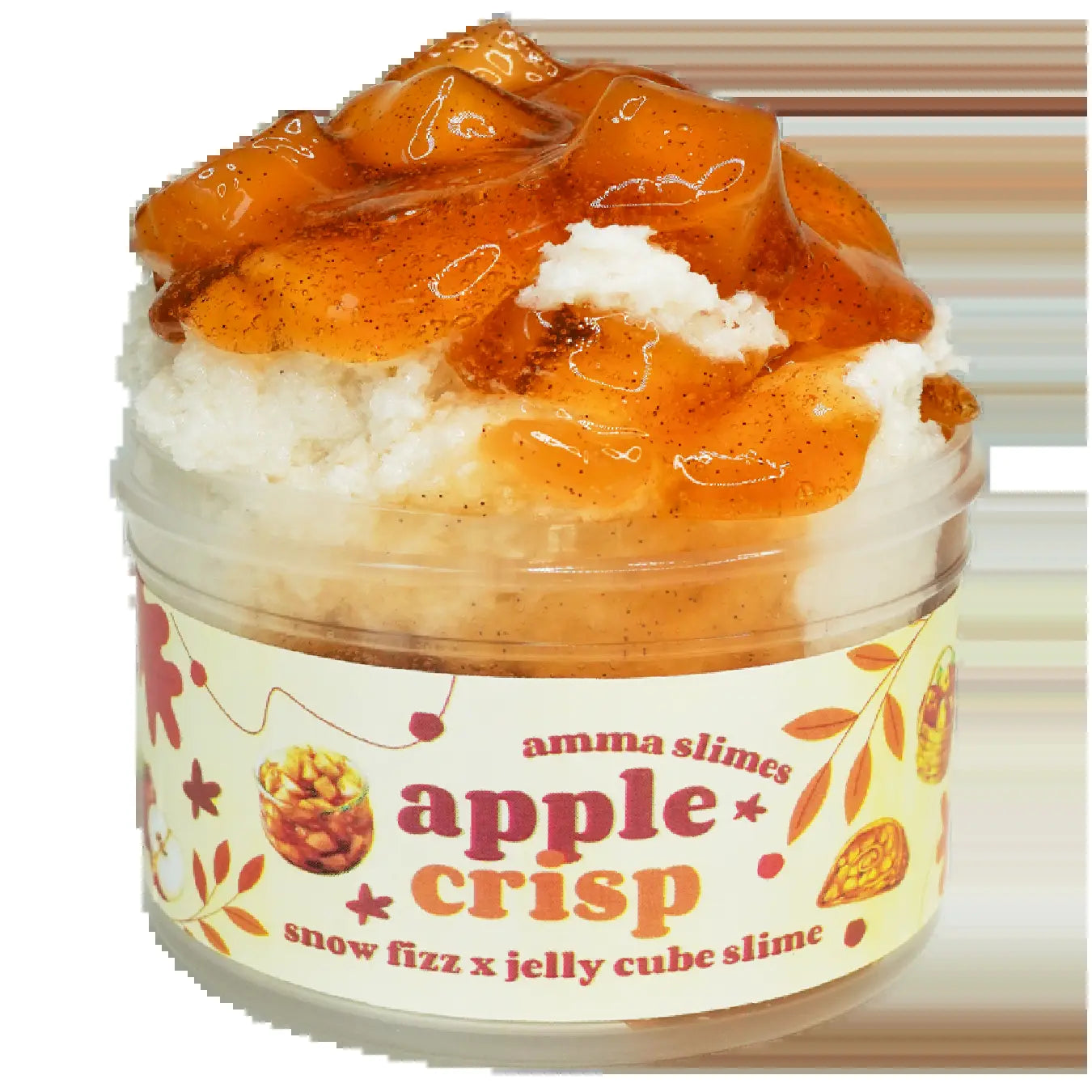 Amma Slimes • Apple Crisp Snow Fizz X Jelly Cube Slime • Scented DIY Slime Kit