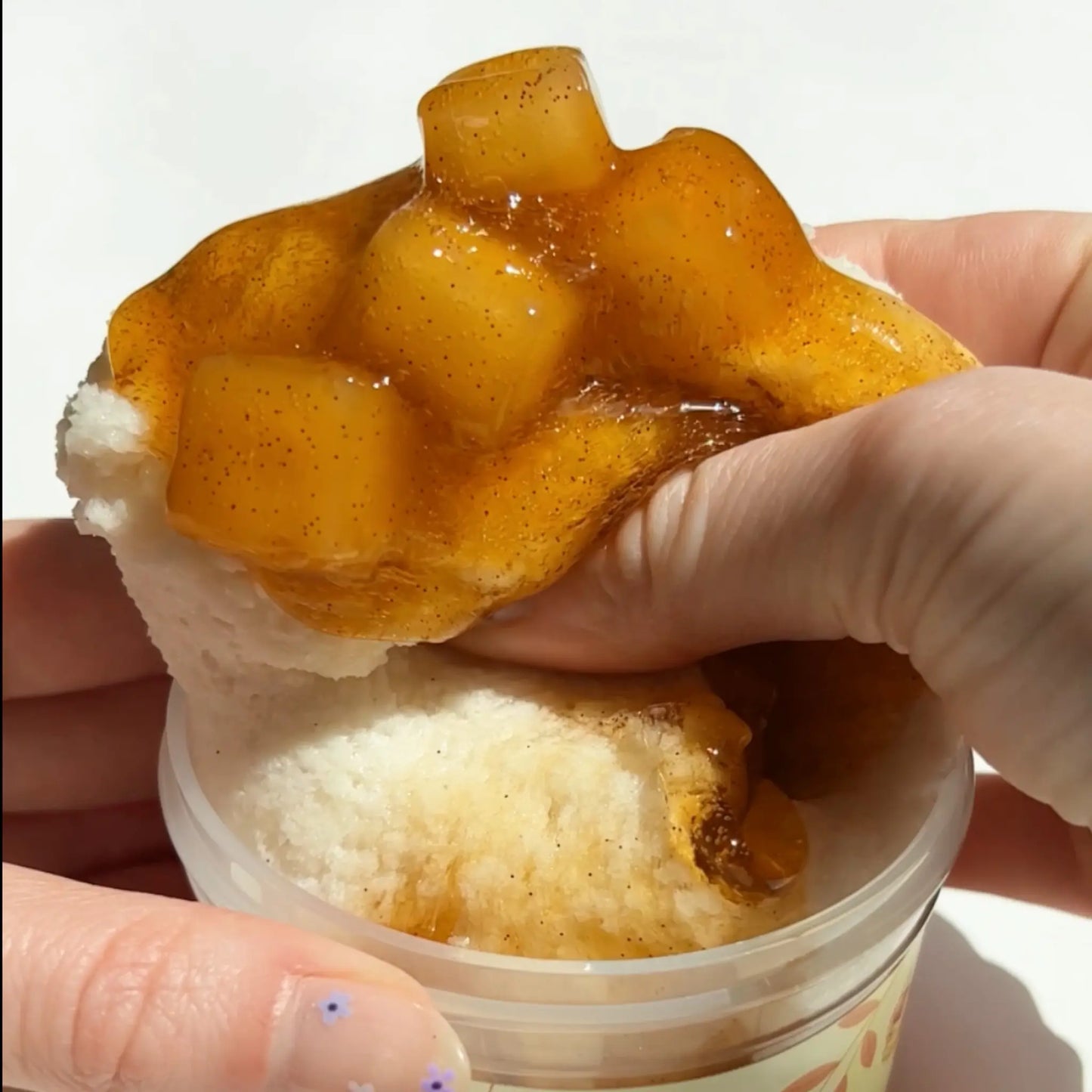 Amma Slimes • Apple Crisp Snow Fizz X Jelly Cube Slime • Scented DIY Slime Kit